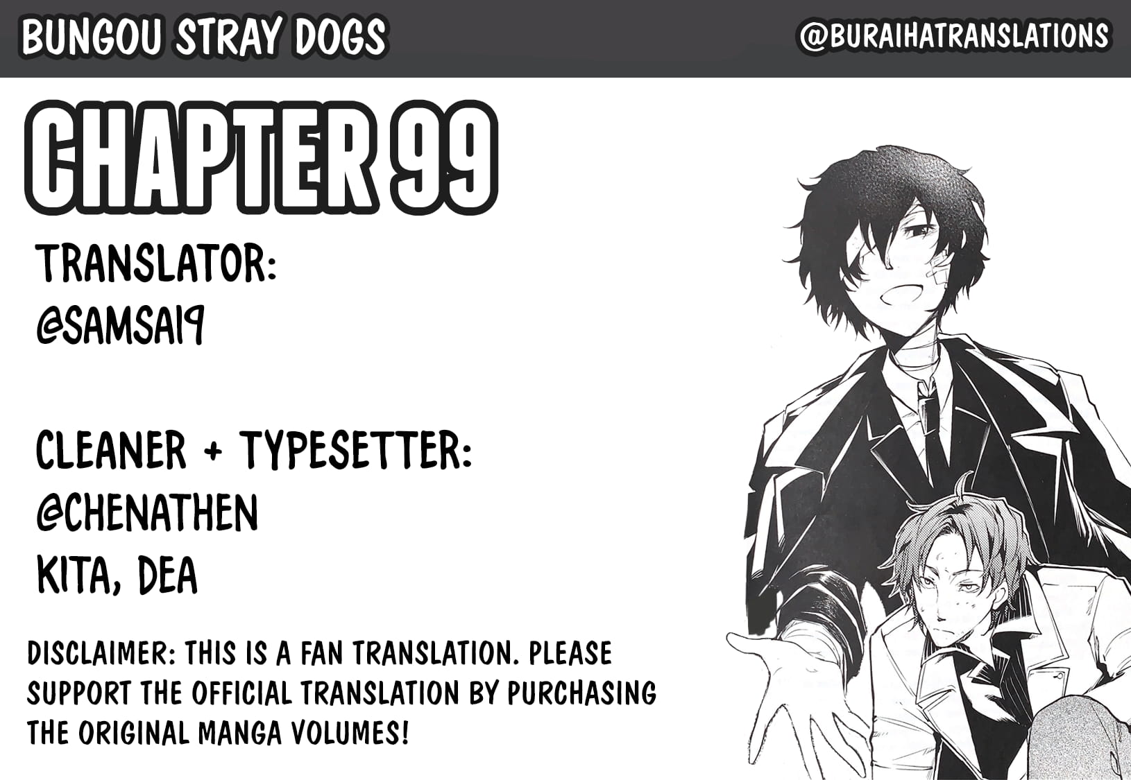 Bungou Stray Dogs, Chapter 99 image 01